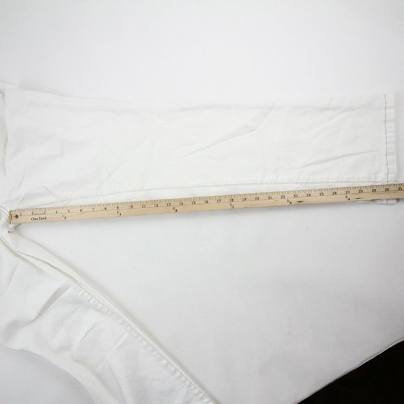 Converse One Star Womens Bootcut Jeans White Denim Mid Rise Cotton Size 12 - Picture 6 of 9